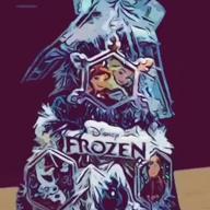 きょまたろう封印-あなたといるだけで-エルサ(松たか子)、アナ(神田沙也加)、オラフ(ピエール瀧)、クリストフ(原慎一郎)